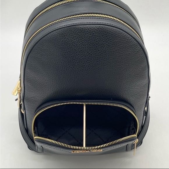 Michael Kors Jaycee Medium Pebbled Leather Backpack Black Leather Black - Picture 5 of 11